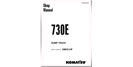 730E (SN from A30633) Electric Dump Trucks (USA) Workshop Manual (CEBM026500)