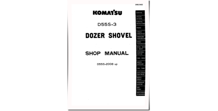 D55S-3 (SN from 02008) Crawler Dozers Workshop Manual (D55S.3-8E2)