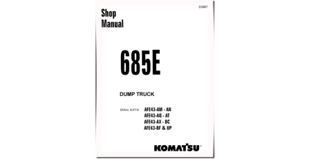 Haulpak 685E (SN:AFE43-AM..AN; AFE43-AQ..AT;AFE43-AX..BC;AFE43-BF...) Electric Dump Trucks Workshop Manual (DG667)