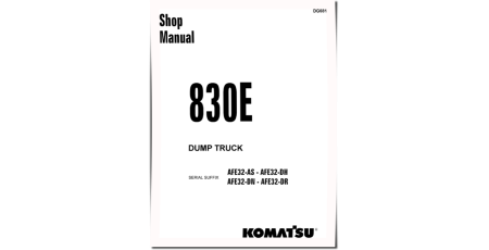Haulpack 830E (SN: AFE32-AS - AFE32-DH; AFE32-DN - AFE32-DR) Electric Dump Trucks (USA) Workshop Manual (DG681)