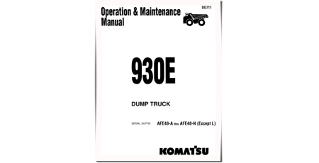 Haulpak 930E (SN: AFE48-A..AFE48-K; AFE48-M..AFE48-N) Electric Dump Trucks (USA) Operate and Maintenance manual (DG711)