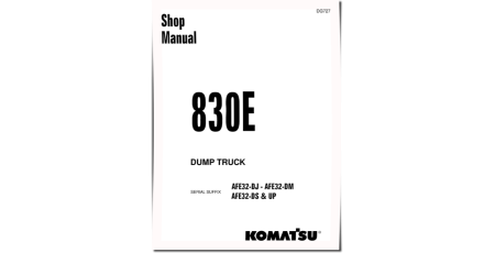 Haulpack 830E (SN: AFE32-DJ-AFE32-DM; AFE32-DS-) Electric Dump Trucks (USA) Workshop Manual (DG727)