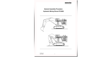 PC4000-6 (SN from 8170) Crawler Excavators (Germany) Field Assembly Manual (FAMPC4000-05)