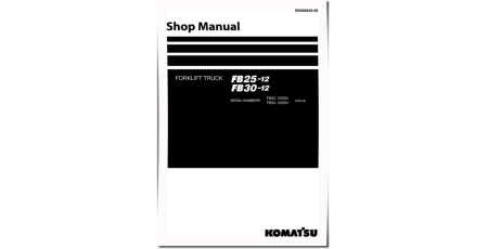 FB25-12 and FB30-12 (SN from 100001) Electric Forklift Trucks Workshop Manual (SEN06636-06)
