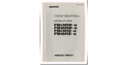 FB13RW-1E, FB13RZ-1E, FB16RW-1E and FB16RZ-1E Reach Trucks Workshop Manual (FBR13_16.1E-BE1)