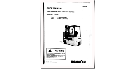 AMX series FB15M-3,FB18M-3; BMX series FB15MG-3,FB20M-3 (SN:23001A-) Electric Forklift Trucks Workshop Manual (SM094-3)