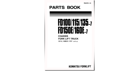 FD100-7, FD115-7, FD135-7, FD150E-7, FD160E-7 (SN:6001-6999) Diesel Forklift Trucks set of Chassis Parts Catalogs (PEE07E1-02)