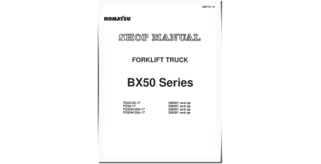 FD20-17, FD20H-17, FD25-17, FD25H-17, FD30-17, FD30H-17, FD35A-17 Diesel Forklift Trucks Workshop Manual (BEB17E1-07)