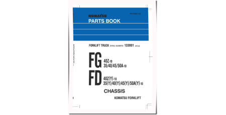 FD40(Y,Z,ZY)-10, FD35/45/50A(Y)-10 Diesel, FG35/45/50A-10,FG40(Z)-10 LPG (SN:133001-) Forklift Truck Parts Catalog (PEC10E1-03)