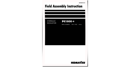 PC1800-6 (SN: 10011, 11002-) Crawler Excavators (Japan) Field Assembly Manual (GEN00016-01)