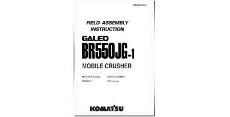 BR550JG-1 (SN from 01001) Mobile Crushers (Japan) Field Assembly Manual (GEN00030-01)