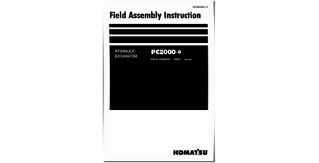 PC2000-8 (SN from 20001) Crawler Excavators (Japan) Field Assembly Manual (GEN00060-12)