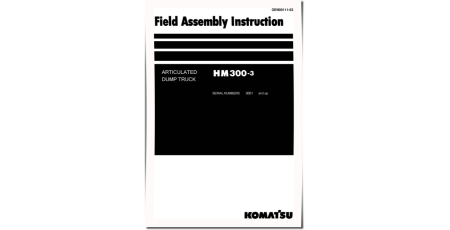 HM300-3 (SN from 03001) Articulated Dump Trucks (Japan) Field Assembly Manual (GEN00111-03)