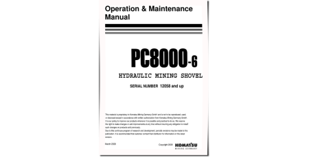PC8000-6 (SN: 12058) Crawler Excavators (Germany) Operate and Maintenance manual (GZEAM12058)