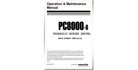 PC8000-6 (SN: 12062) Crawler Excavators (Germany) Operate and Maintenance manual (GZEAM12062)