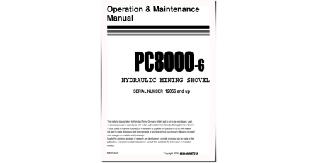 PC8000-6 (SN: 12066) Crawler Excavators (Germany) Operate and Maintenance manual (GZEAM12066)