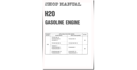 (Nissan) H20 Gas Engines (app.for FG15..18H(D), FG10..18-15;FG20/25/30(D,N,S)-11 Forklift Trucks) Shop Manual (H20(ZA_ZB)-BE2)