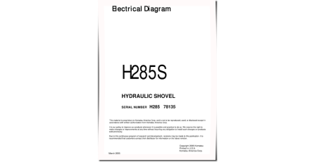 (Demag) H285S (SN: 78135) Hydraulic Shovels (Germany) Wiring Diagram (H285S78135SM)