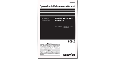 PC200-8, PC200LC-8 and PC240LC-8 Crawler Excavators (Brazilia) Operate and Maintenance manual (KEAM042800)