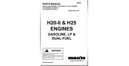 (Nissan) H20-II (SN from K40001X) and H25 (SN from K05001X) LPG/Gasoline Engines Parts Catalog (KO-PM167-H20II-H25)