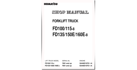 FD100-8, FD115-8, FD135-8, FD150E-8, FD160E-8 (SN: 7001-) Diesel Forklift Trucks Workshop Manual (BEE08E1-08)