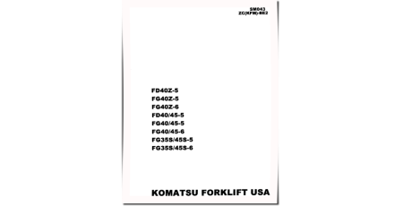 FD40/45-5 Diesel, FG35S-5/6, FG40-5/6, FG40Z-5/6, FG45-5/6, FG45S-5/6 LPG Forklift Trucks Workshop Manual (ZC(KFM)-BE2_SM043)