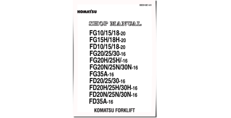 FD10/15/18-20,FD20/25/30-16,FD35A-16 Diesel, FG10/15/18-20,FG20/25/30(H,N)-16,FG35A-16 LPG Lift Truck Shop Manual (BEB16E1-01)
