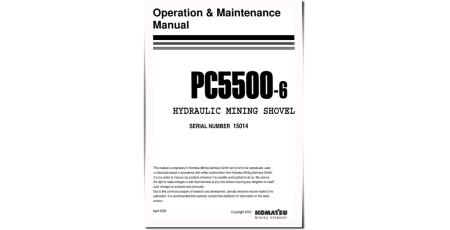 PC5500-6 (SN: 15014) Crawler Excavators (Germany) Operate and Maintenance manual (OMPC550015014)