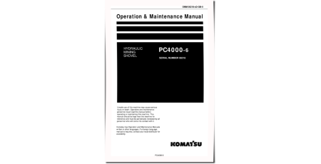 PC4000-6 (SN: 8218) Crawler Excavators (Germany) Operate and Maintenance manual (OM-PC4000-8218)