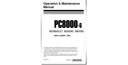 PC8000-6 (SN: 12053) Crawler Excavators (Germany) Operate and Maintenance manual (OM-PC8000-12053)