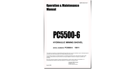 PC5500-6 (SN: 15011) Crawler Excavators (Germany) Operate and Maintenance manual (OMPC550015011)