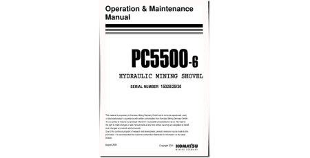 PC5500-6 (SN: 15028-15030) Crawler Excavators (Germany) Operate and Maintenance manual (OMPC5500E15028)