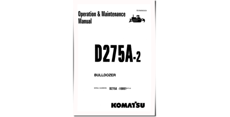 D275A-2 (SN: 10001-10126) Crawler Dozers (Japan) Operate and Maintenance manual (SEAD000301)