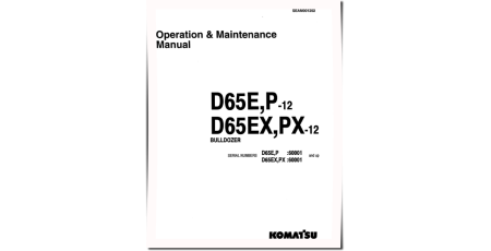 D65E-12, D65EX-12, D65P-12 and D65PX-12 Crawler Dozers (Japan) Operate and Maintenance manual (SEAD001202)