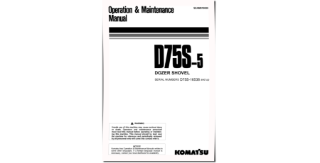 D75S-5 (SN: 16538-16590) Crawler Loaders (Japan) Operate and Maintenance manual (SEAD010000)