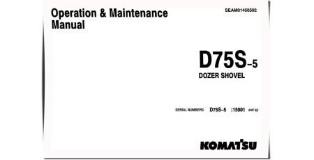 D75S-5 (SN: 15001-16537) Crawler Loaders (Japan) Operate and Maintenance manual (SEAD01450502)