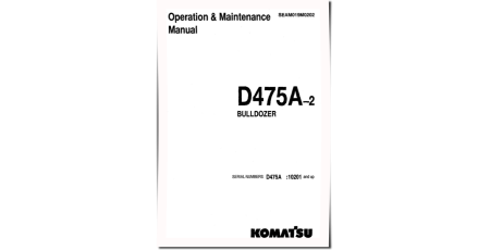 D475A-2 (SN: 10201-10281) Crawler Dozers (Japan) Operate and Maintenance manual (SEAD019M0202)