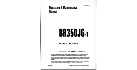 BR350JG-1 (SN: 01005-01231) Mobile Crushers (Japan) Operate and Maintenance manual (SEAD020100)