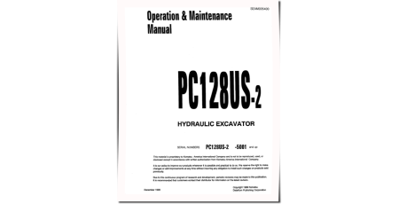 PC128US-2 (SN: 05001-06456) Crawler Excavators (Japan) Operate and Maintenance manual (SEAD035400)