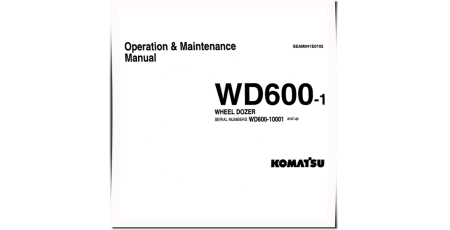 WD600-1 (SN from 10001) Wheeled Dozers (Japan) Operate and Maintenance manual (SEAD041E0102)