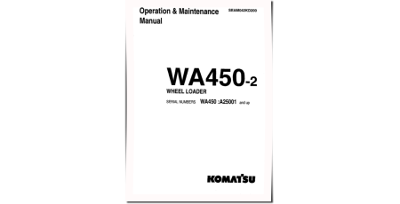 WA450-2 (SN from A25001) 4WD Wheeled Loaders (Japan) Operate and Maintenance manual (SEAD042KD200)