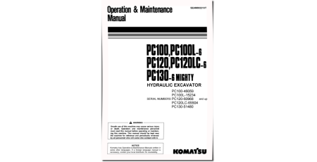 PC100-6, PC100L-6, PC120-6, PC120LC-6, PC130-6 Crawler Excavators (Japan) Operate and Maintenance manual (SEAM002213T)