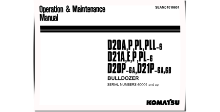 D20A-6, D20P(L,LL)-6, D21A-6, D21E-6, D21P(L)-6 Crawler Dozers (Japan) Operate and Maintenance manual (SEAM01010601)
