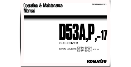 D53A-17 (SN: 80001-82726), D53P-17 (SN: 80001-82726) Crawler Dozers (Japan) Operate and Maintenance manual (SEAM01341703)