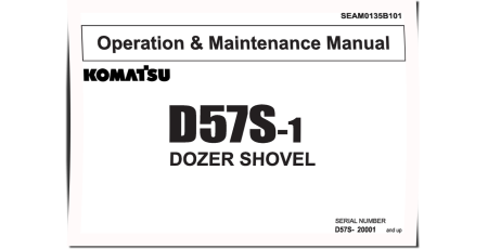 D57S-1 (SN from 20001) Crawler Dozers (Japan) Operate and Maintenance manual (SEAM0135B101)