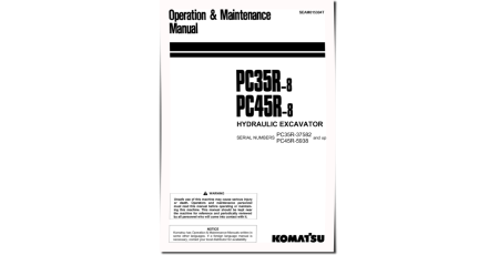 PC40R-8 (SN from 30001) Crawler Excavators (Japan) Operate and Maintenance manual (SEAM015304T)