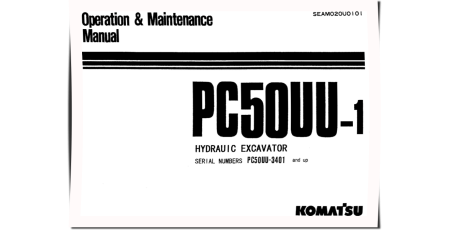 PC50UU-1 (SN: 03401-08000) Crawler Excavators (Japan) Operate and Maintenance manual (SEAM020U0101)
