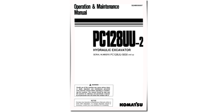 PC128UU-2 (SN: 05838-06289) Crawler Excavators (Japan) Operate and Maintenance manual (SEAM035505T)