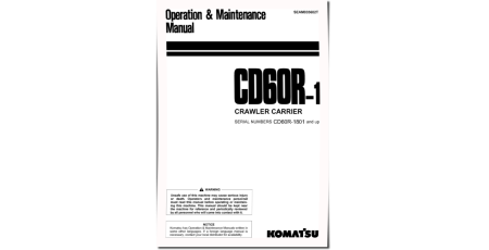 CD60R-1 (SN: 01801-02011) Tracked Dump Trucks (Japan) Operate and Maintenance manual (SEAM035602T)