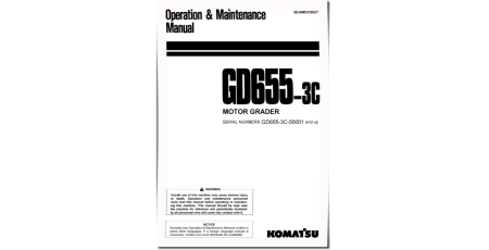 GD655-3 (SN: 50001-51000) Motor Graders (Japan) Operate and Maintenance manual (SEAM037902T)